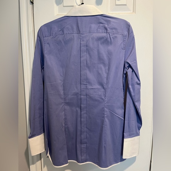 Pin Striped Tailored Button up Dress Shirt - Picture 3 of 8